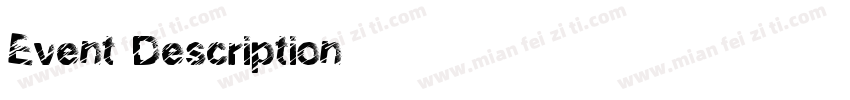 Event Description字体转换